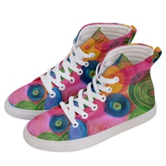 Colorful Abstract Patterns Men s Hi-top Skate Sneakers