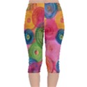 Colorful Abstract Patterns Velvet Capri Leggings  View2