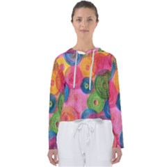 Colorful Abstract Patterns Women s Slouchy Sweat