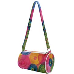 Colorful Abstract Patterns Mini Cylinder Bag