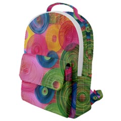 Colorful Abstract Patterns Flap Pocket Backpack (small)