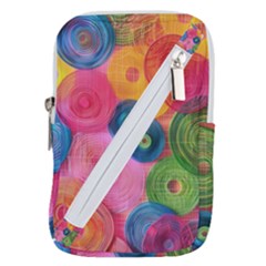 Colorful Abstract Patterns Belt Pouch Bag (small)