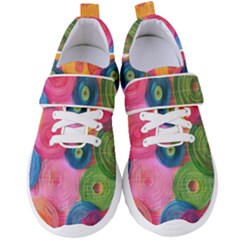 Colorful Abstract Patterns Women s Velcro Strap Shoes