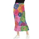 Colorful Abstract Patterns Maxi Fishtail Chiffon Skirt View1