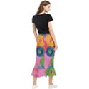 Colorful Abstract Patterns Maxi Fishtail Chiffon Skirt View2