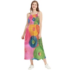 Colorful Abstract Patterns Boho Sleeveless Summer Dress by Maspions