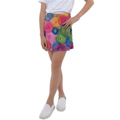 Colorful Abstract Patterns Kids  Tennis Skirt