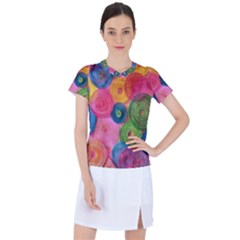 Colorful Abstract Patterns Women s Sports Top