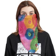 Colorful Abstract Patterns Face Covering Bandana (triangle)