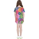 Colorful Abstract Patterns Kids  T-Shirt And Sports Shorts Set View2