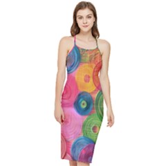 Colorful Abstract Patterns Bodycon Cross Back Summer Dress