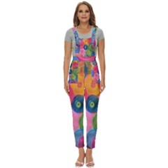 Colorful Abstract Patterns Women s Pinafore Overalls Jumpsuit