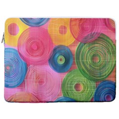 Colorful Abstract Patterns 17  Vertical Laptop Sleeve Case With Pocket