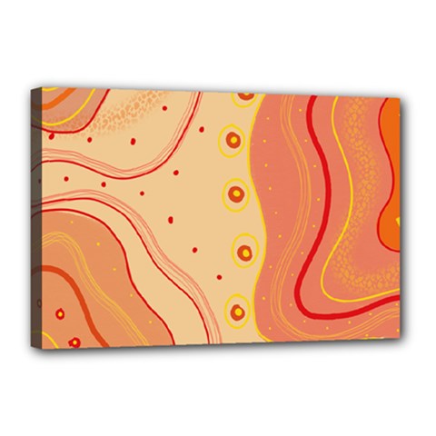 Lines Abstract Colourful Design Canvas 18  X 12  (stretched)