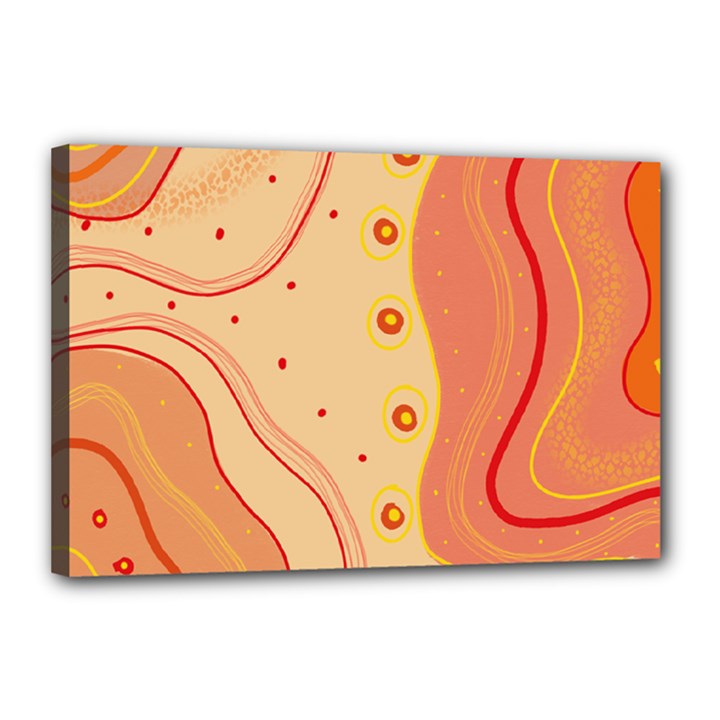 Lines Abstract Colourful Design Canvas 18  x 12  (Stretched)