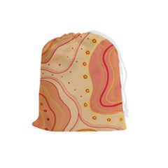 Lines Abstract Colourful Design Drawstring Pouch (large)