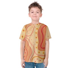 Lines Abstract Colourful Design Kids  Cotton T-shirt