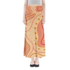 Lines Abstract Colourful Design Full Length Maxi Skirt