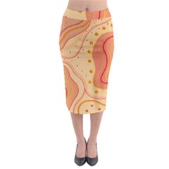 Lines Abstract Colourful Design Midi Pencil Skirt