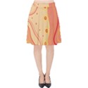 Lines Abstract Colourful Design Velvet High Waist Skirt View1