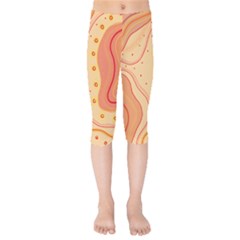 Lines Abstract Colourful Design Kids  Capri Leggings 