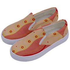 Lines Abstract Colourful Design Kids  Canvas Slip Ons