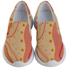 Lines Abstract Colourful Design Kids Lightweight Slip Ons