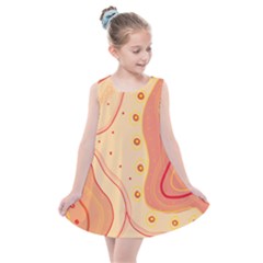 Lines Abstract Colourful Design Kids  Summer Dress