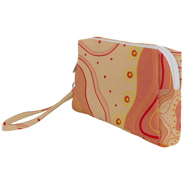 Lines Abstract Colourful Design Wristlet Pouch Bag (Small)