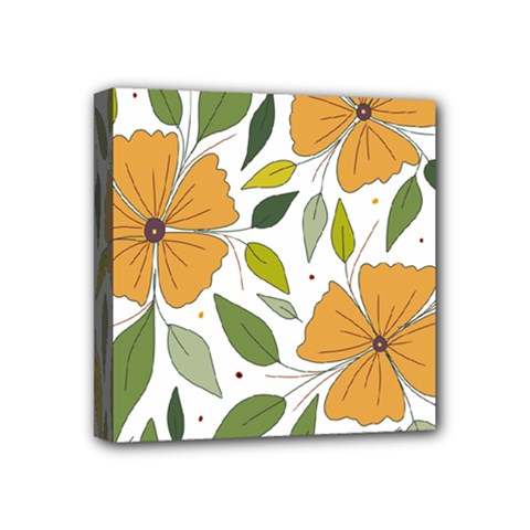 Flower Petal Plant Leaves Mini Canvas 4  X 4  (stretched) by Maspions