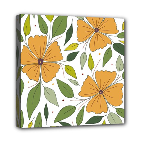 Flower Petal Plant Leaves Mini Canvas 8  X 8  (stretched) by Maspions