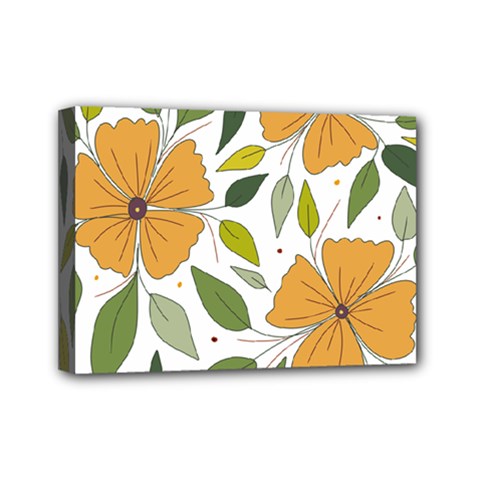 Flower Petal Plant Leaves Mini Canvas 7  X 5  (stretched) by Maspions