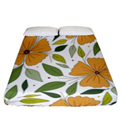 Flower Petal Plant Leaves Fitted Sheet (queen Size) by Maspions