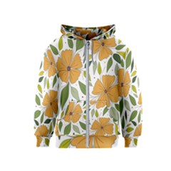 Flower Petal Plant Leaves Kids  Zipper Hoodie