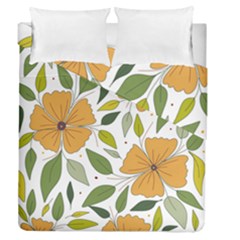 Flower Petal Plant Leaves Duvet Cover Double Side (queen Size)