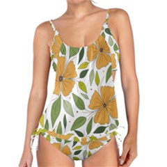 Flower Petal Plant Leaves Tankini Set