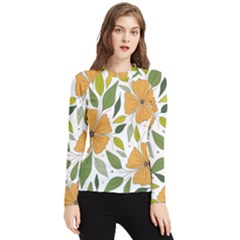 Flower Petal Plant Leaves Women s Long Sleeve Rash Guard