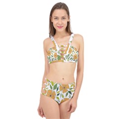 Flower Petal Plant Leaves Cage Up Bikini Set