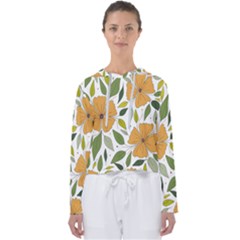 Flower Petal Plant Leaves Women s Slouchy Sweat