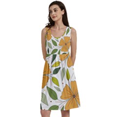 Flower Petal Plant Leaves Classic Skater Dress