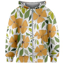 Flower Petal Plant Leaves Kids  Zipper Hoodie Without Drawstring