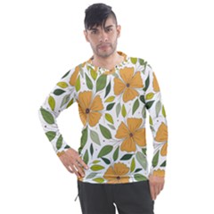 Flower Petal Plant Leaves Men s Pique Long Sleeve T-shirt