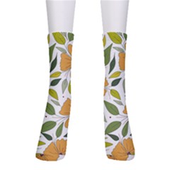 Flower Petal Plant Leaves Crew Socks by Maspions