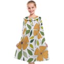 Flower Petal Plant Leaves Kids  Midi Sailor Dress View1