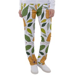 Flower Petal Plant Leaves Women s Casual Pants