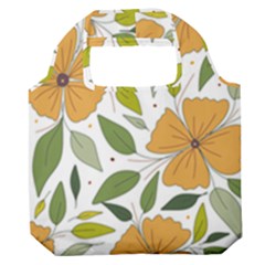 Flower Petal Plant Leaves Premium Foldable Grocery Recycle Bag by Maspions