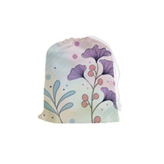 Flower Paint Flora Nature Plant Drawstring Pouch (medium)