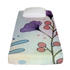 Flower Paint Flora Nature Plant Fitted Sheet (single Size)