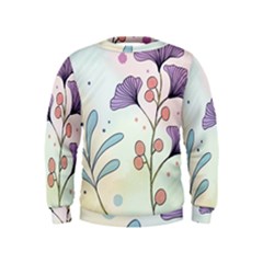 Flower Paint Flora Nature Plant Kids  Sweatshirt