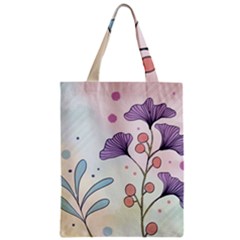 Flower Paint Flora Nature Plant Zipper Classic Tote Bag